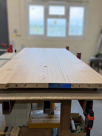 boards glued to make door panels