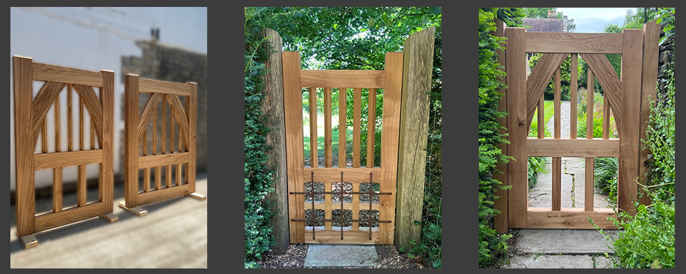Solid oak gate - woodwork to the highest standards